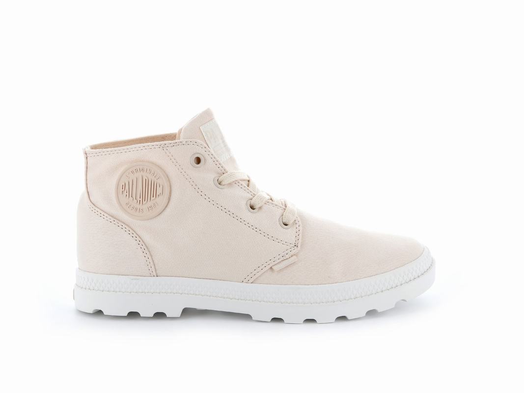 Palladium Pampa Free Canvas Women's Boots Beige (WNTY75480)